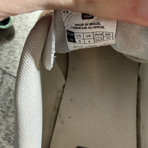 VEJA Womens V-10 Natural White Black Leather Casual Shoes Sneakers Size 8 US - Picture 10 of 10